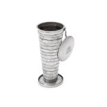 AN EDWARDIAN SILVER TELESCOPIC TRAVELLING BEAKER, SAMPSON MORDAN & CO.