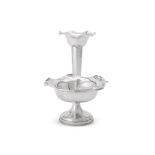 A SILVER SHAPED CIRCULAR EPERGNE, WALKER & HALL
