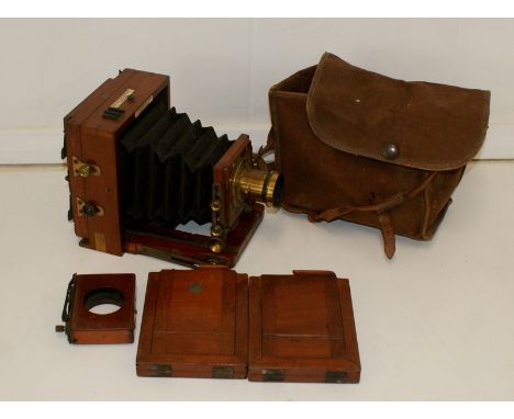 Victorian Mahogany cased camera, J.Lancaster &amp; son Birmingham, Instanograph 1895 