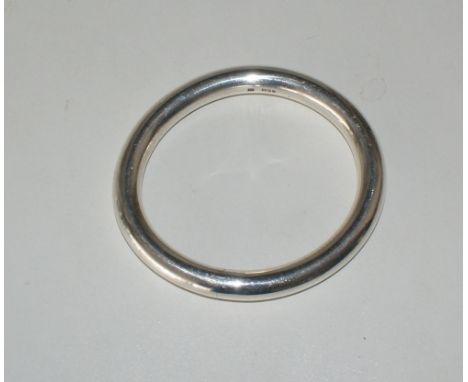 Art Deco Very heavy solid silver ladies bangle, 164 Grams