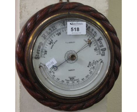 T.L. Ainsley, Cardiff, wall barometer.