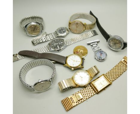 Wristwatches including Coral Slim quartz, Lorus, Lanco and Timex 
