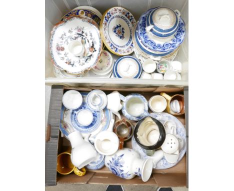 Two boxes of assorted china including Copeland Spode and Royal Doulton **PLEASE NOTE THIS LOT IS NOT ELIGIBLE FOR IN-HOUSE PO