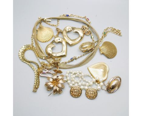 Costume jewellery including Christian Dior and YSL 