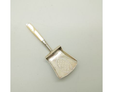 A George III silver caddy spoon, Birmingham 1809, William Pugh 