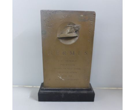 A Hermes Olympiad resin award, 25cm 