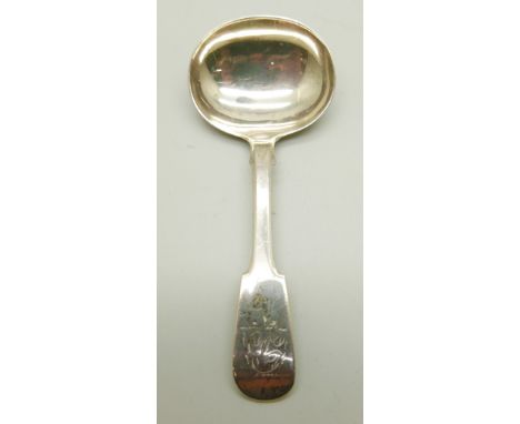 An early 19th Century silver caddy spoon, Newcastle, maker TW 