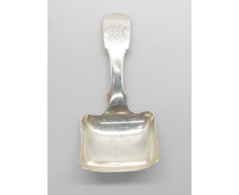 A Victorian silver caddy spoon, Birmingham 1845, George Unite 