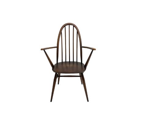 Ercol - medium elm and beech '365a Quaker Back Windsor Armchair' Dimensions: Height:&nbsp;97cm&nbsp; Length/Width:&nbsp;63cm&
