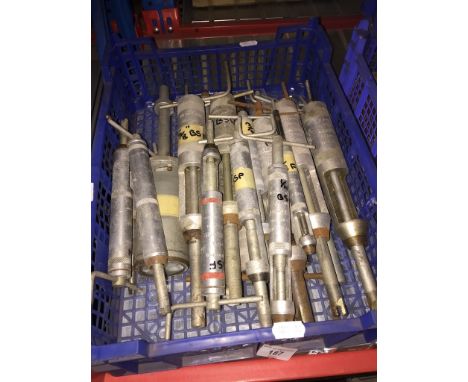 A box of mixed insert tools. 