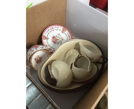 A selection of Carlton ware and a part Cauldon tea service 