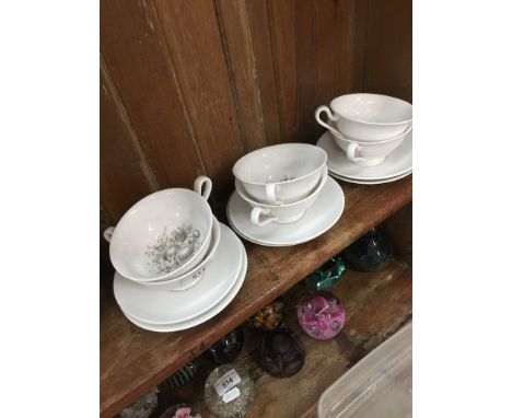 Six Spode cups and saucers. 