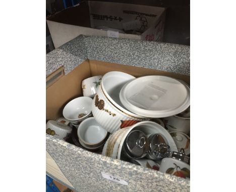 2 boxes of Royal Worcester oven to table ware "Evesham" pattern. 