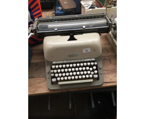 A vintage Adler typewriter. 