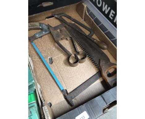 A box of old tools. 