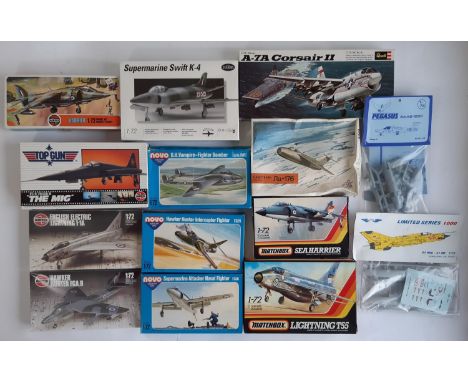 14 model aircraft kits, all 1:72 scale including kits by Airfix, Matchbox, Novo, Revell, Aero, Testors, Pegasus and one other