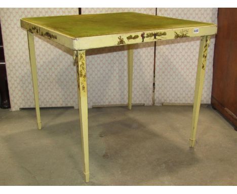 Square cut card table with folding framework, 75cm square 