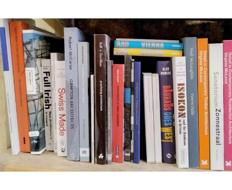 Collection of books relating to 21st century and recent architectural interest and the materials used therein (40 volumes app