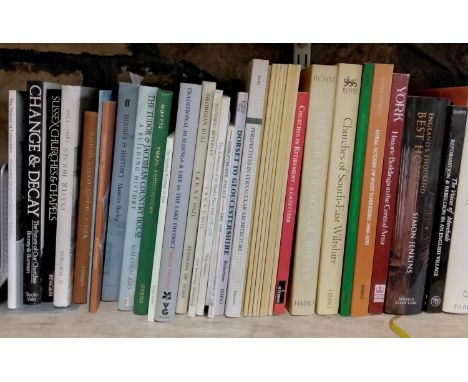 English Architectural Interest - to include seven volumes of Pevsner, books on The English Alms House, rural churches, etc (7