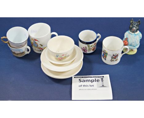 A Royal Albert Brigadoon tea service for six, a quantity of nurseryware and three Wade pigs 