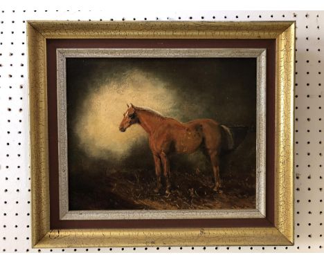 Attributed to Adrian Jones (1845-1938), Portrait of a Stallion, oil on canvas, signed and dated bottom left, framed 