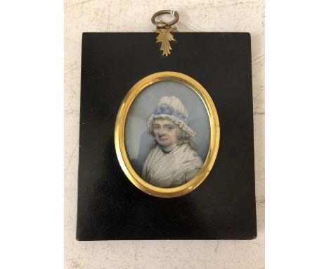 (English School, 19th Century), A miniature head and shoulder portrait of Elizabeth Barnett (wife of Robert Barnett, b.1758),