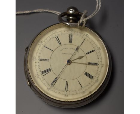 A silver centre seconds chronometer, Chester 1891