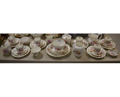 Royal Crown Derby Posies - tea service for six comprising cups and saucers, side plates, jug and sugar bowl; others including