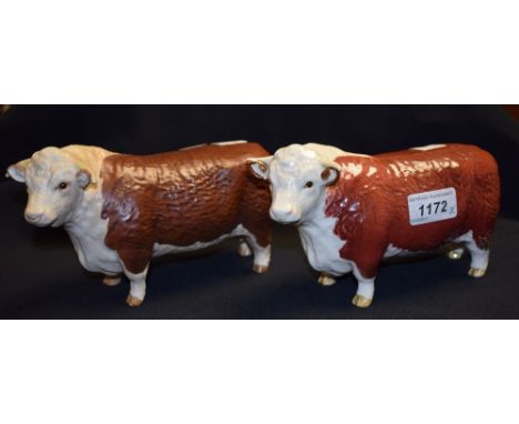 A Beswick model, Bull Champion of Champions; another Beswick Hereford Bull (2) 