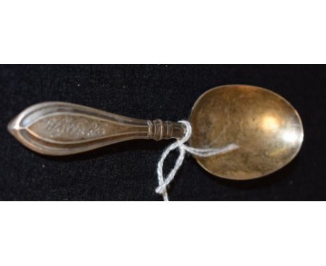 A silver caddy spoon, Birmingham 1931