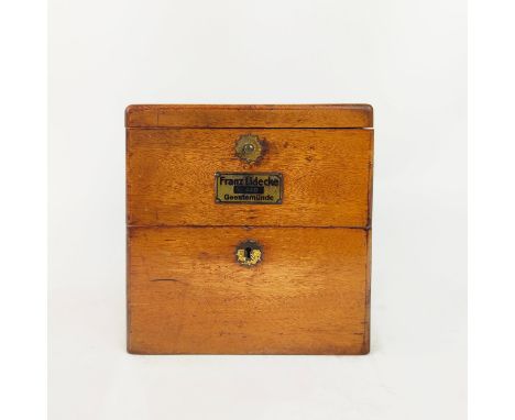 FRANZLIDECKE GEESTEMUNDE CASED CHRONOMETER, 19th century, mahogany case with carrying handles, 20cm x 19cm x 18cm.