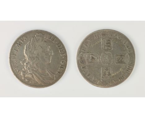 William Ill Crown, 1696, rev. engraved Mary Wilkinson to Thos. Wilkinson Condition Report Click here for further images, cond