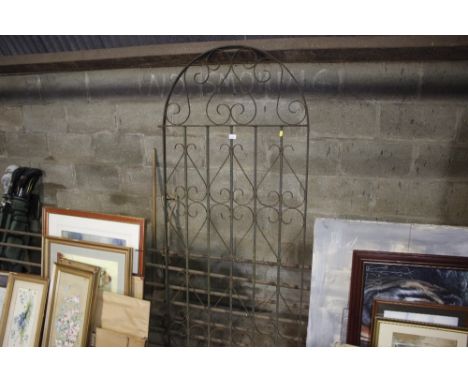 A wrought iron gate 77cm wide x 183cm high