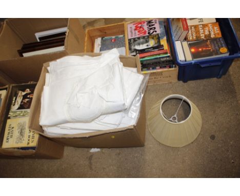 A quantity of various linen and textiles etc.