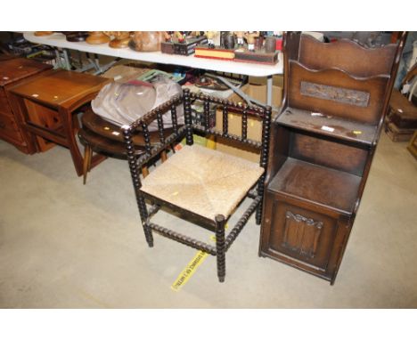 A bobbin turned corner chair  AF