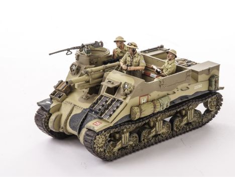 King & Country British Desert Army, EA 58 and 61 Priest SPG and crew, unboxed, VG (4) 