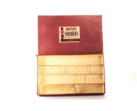 Largest Britains ROAN box, 66 x 41cm approximately, F approximately 80 cm X 13 X 7.5 cm high.  Box covering with slight damp 