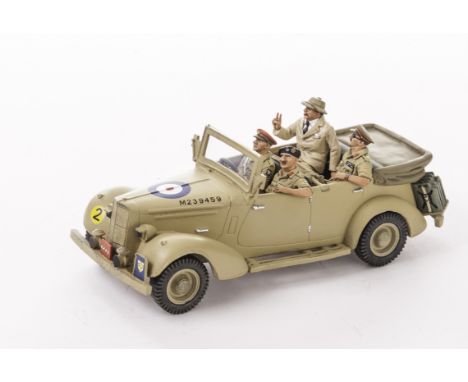 King & Country British Desert Army, Churchill and His Generals in Humber staff car, EA 31, unboxed, VG 