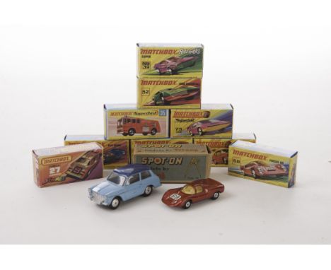 Matchbox Superfast Models and other Diecast: Superfast, 27 Lamborghini, 35 Fire Engine, 39 Clipper, 52 Dodge, 61 Blue Shark, 