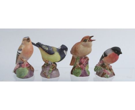 Four Royal Worcester models, of birds, Chaffinch, 3240, Great Tit, 3335, Nightingale, 3337 and Bullfinch, 3238Condition Repor