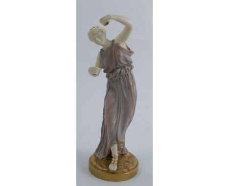 A Royal Worcester shot silk figure, Dancing, model number 1827, dated 1932, height 8.25insCondition Report:  OK