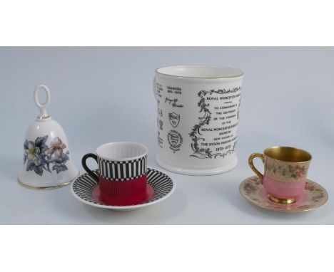 A Royal Worcester tankard, printed with the Worcester marks commemorating the centenary of the founding of the factory museum