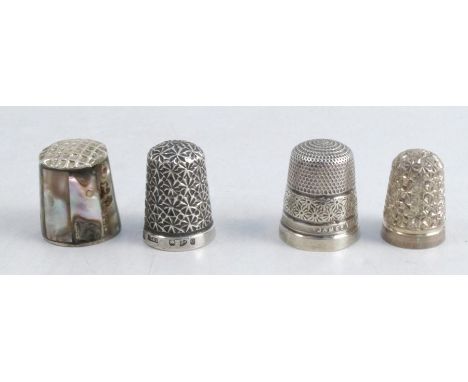 Two hallmarked silver thimbles, by&nbsp;Henry Griffith &amp; Sons Ltd, the one marked James Walker The London Jeweller, toget