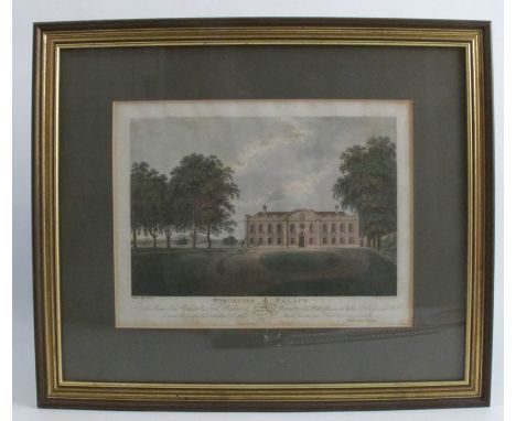 An 18th century copper engraving, from Valentine Green History of Worcester and Its Suburbs, Worcester Palace, 7.5ins x 9.75i