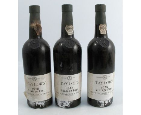 Three bottles of Taylor's 1975 Vintage Port&nbsp;