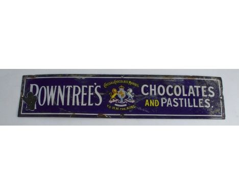 An enamel sign, Rowntree's Chocolates and Pastilles, 5.5ins x 25ins