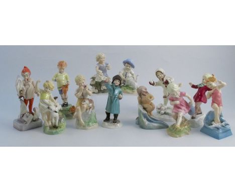 A full set of twelve Royal Worcester months of the year figures, all modelled by F G Doughty, January through to DecemberCond