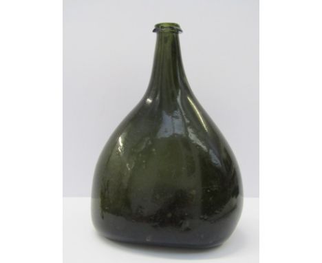 ANTIQUE FREE BLOWN WINE BOTTLE, free blown bladder onion wine bottle, approximately 8.25" high, circa early 18th Century 