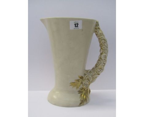 CLARICE CLIFF, "My Garden" pattern gilded ivory ground 9.5" jug 