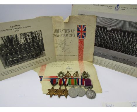 WWII GROUP, WWII group of 6 medals including War and Defence medal with 1939/45 Star, France and Germany and Africa Stars, al